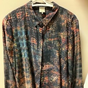 Ecru 100% Silk Blouse